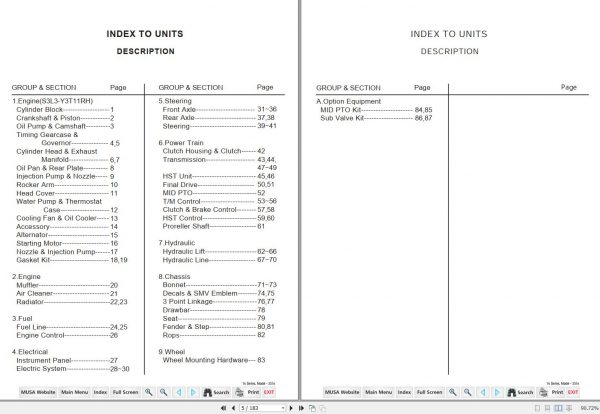 Mahindra Tractor 16 Series 3316 Gear HST Parts Catalogue 2