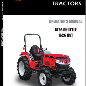 Mahindra Tractor 1626 Shuttle HST Operators Manual 99610 62110 2017 1 1