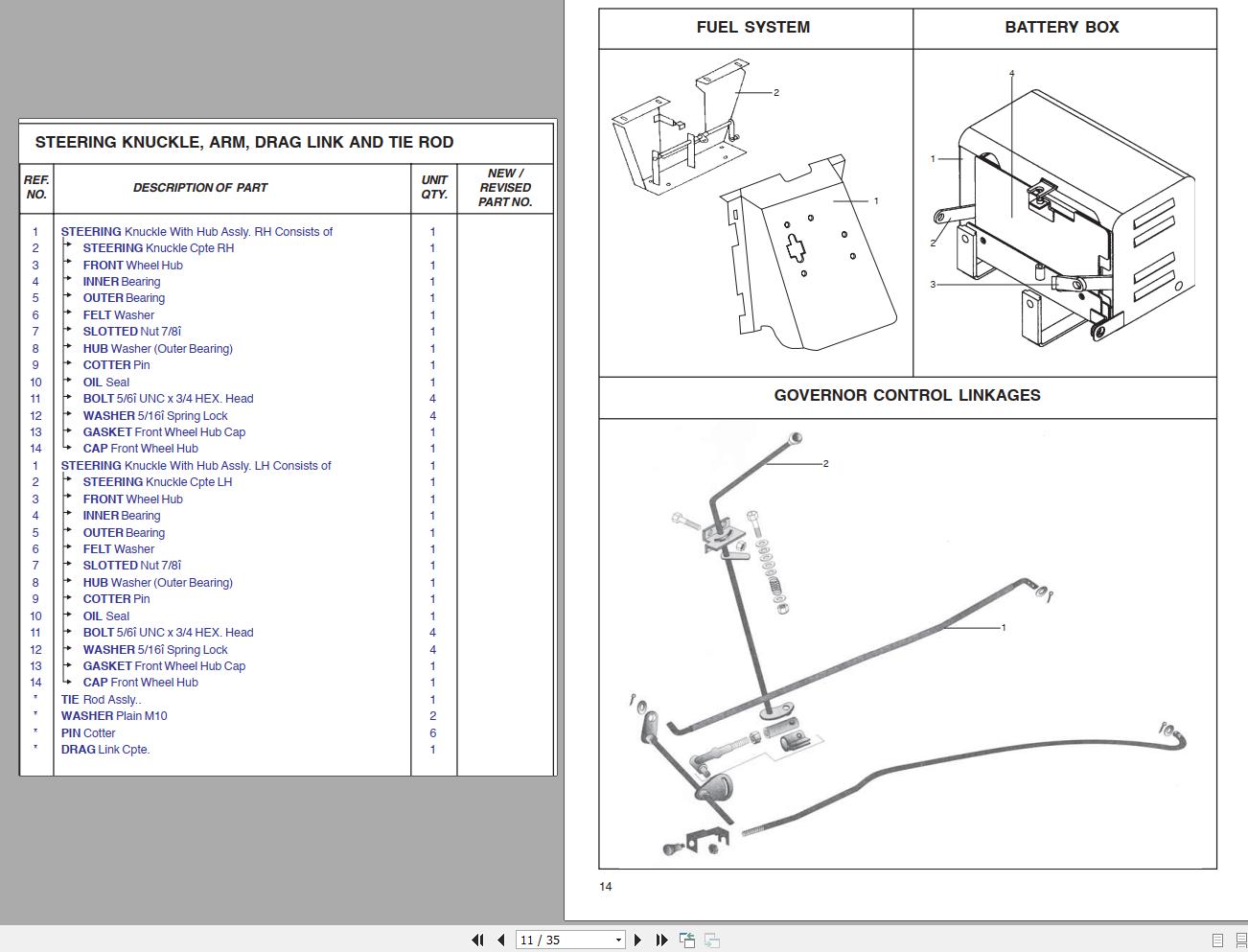 Mahindra Tractor 245DI BHOOMIPUTRA Parts Catalogue