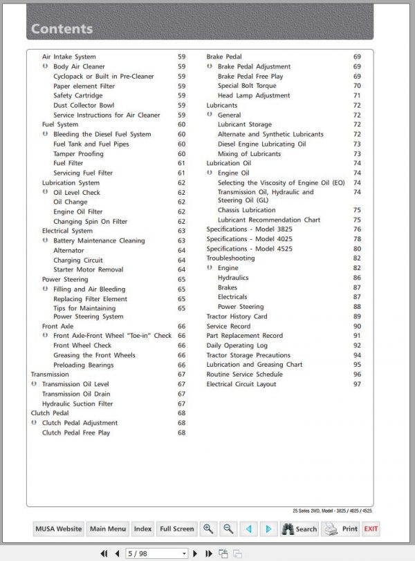 Mahindra Tractor 25 Series 3825 4025 4525 Operators Manual 2