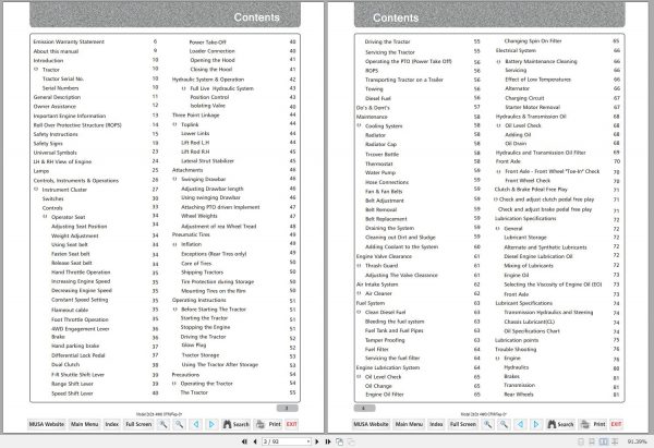 Mahindra Tractor 2525 4WD Operators Manual 2