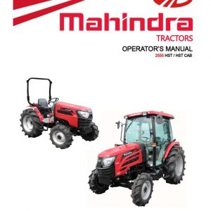 Mahindra Tractor 2555 HST CAB Operators Manual 1228 940 001 0 2014 1