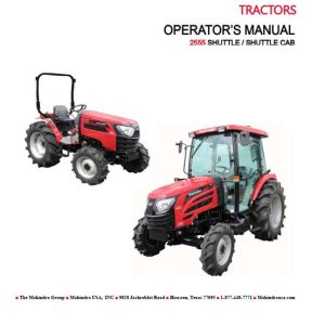 Mahindra Tractor 2555 Shuttle Cab Operators Manual 1227 940 001 0 2019 1