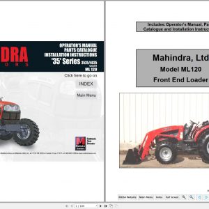 Mahindra Tractor 35 Series 3535 4035 Operators Manual Parts Catalogue Installation Instructions 2008 1