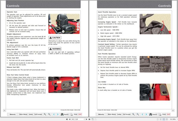 Mahindra Tractor 35 Series 3540 3550 PST Operators Manual 3