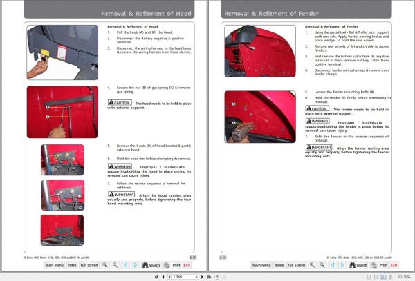 Mahindra Tractor 35 Series 4WD 3535 4035 4535 5035 Service Manual 2008 2