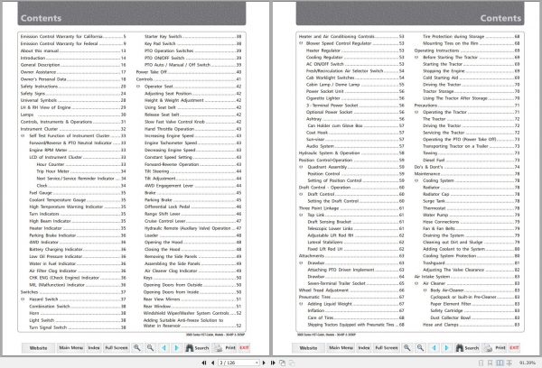 Mahindra Tractor 3600 Series 3640P 3650P HST Cabin mCRD Operators Manual 2