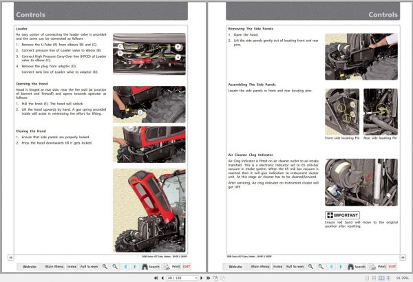 Mahindra Tractor 3600 Series 3640P 3650P HST Cabin mCRD Operators Manual 3
