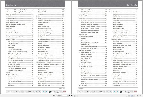 Mahindra Tractor 4565 2WD Operators Manual 2