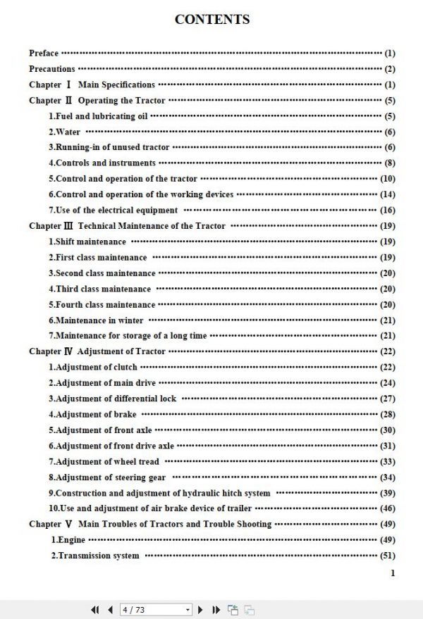 Mahindra Tractor JINMA 200 to JINMA 304A Operators Manual 2