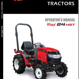 Mahindra Tractor MAX 24 HST Operators Manual 11311 19479101002 1