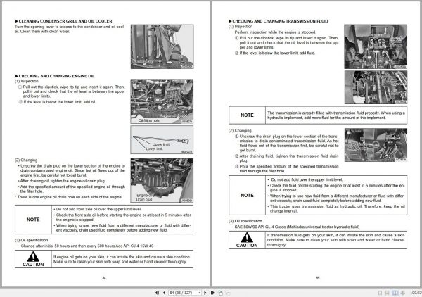 Mahindra Tractor m105 XL P XL S Operators Manual 3
