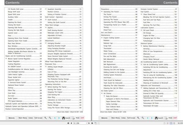 Mahindra Tractor mPOWER Series 85 85P mCRD Operators Manual 2