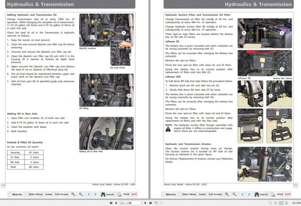 Mahindra Tractor mPOWER Series 85 85P mCRD Operators Manual 3