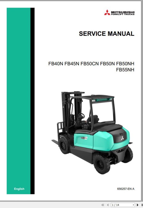 Mitsubishi Forklift MCFE FB40N Service Manual 2021 1
