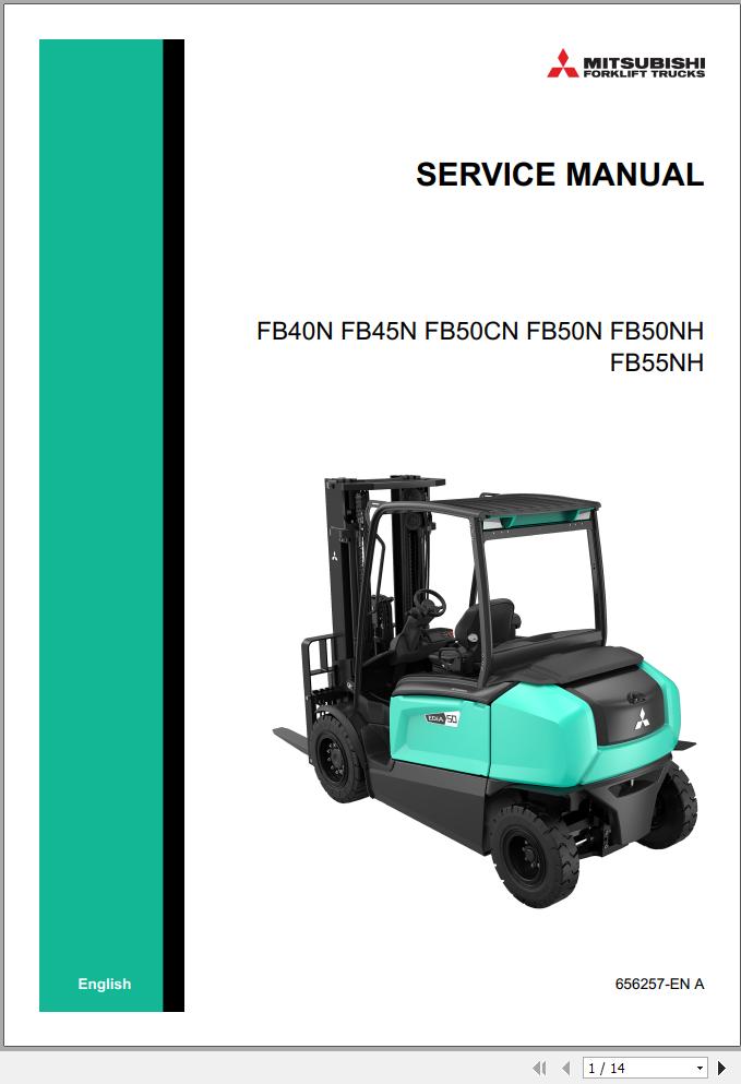 Mitsubishi Forklift MCFE FB50N Service Manual 2021 1