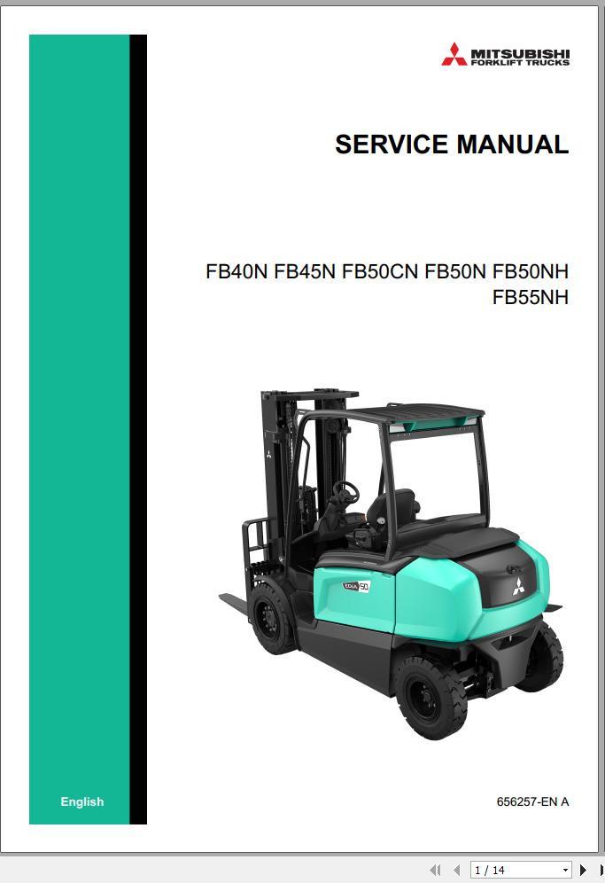 Mitsubishi Forklift MCFE FB50NH Service Manual 2021 1