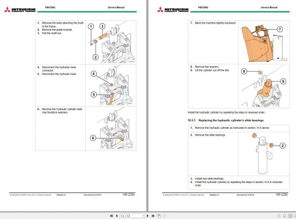 Mitsubishi Forklift MCFE PBF25N2 Service Manual 2017 4