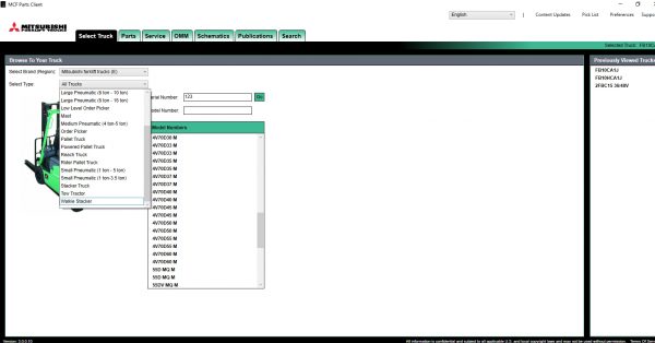 Mitsubishi Forklift Trucks MCFE 12.2021 Spare Parts Catalogue 6