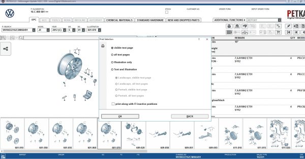PETKA 8.3 Volkswagen Seat Skoda Audi Commercial Vehicles Porsche 10.2021 Spare Parts Catalog DVD 10
