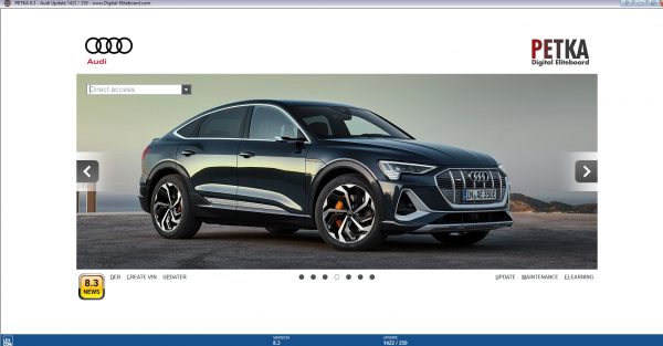 PETKA 8.3 Volkswagen Seat Skoda Audi Commercial Vehicles Porsche 10.2021 Spare Parts Catalog DVD 4