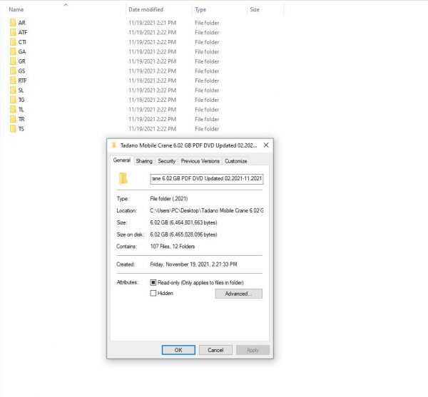 Tadano Mobile Crane 6.02 GB PDF DVD Updated 11.2021 Operator Maintenance Manual 1