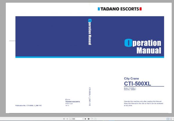 Tadano Mobile Crane 6.02 GB PDF DVD Updated 11.2021 Operator Maintenance Manual 10