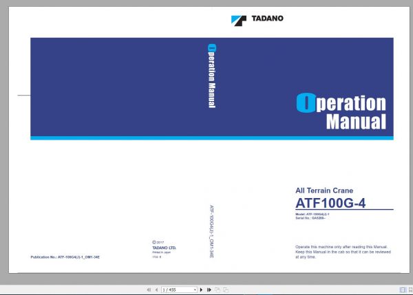 Tadano Mobile Crane 6.02 GB PDF DVD Updated 11.2021 Operator Maintenance Manual 4