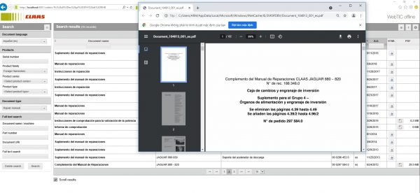 WebTIC ES CLAAS WebTIC Offline ES 11.2021 Operator Manual Repair Manual and Service Documentation EN DVD 3