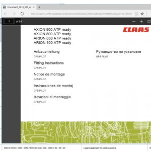 WebTIC NO Norway CLAAS WebTIC Offline NO 11.2021 Operator Manual Repair Manual Service Documentation DVD 2