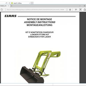 WebTIC PT CLAAS WebTIC Offline PT 11.2021 Operator Manual Repair Manual Service Documentation EN DVD 2