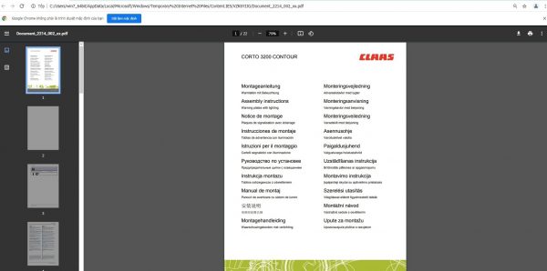 WebTIC ZH CLAAS WebTIC Offline ZH China 11.2021 Operator Manual Repair Manual Service Documentation DVD 3
