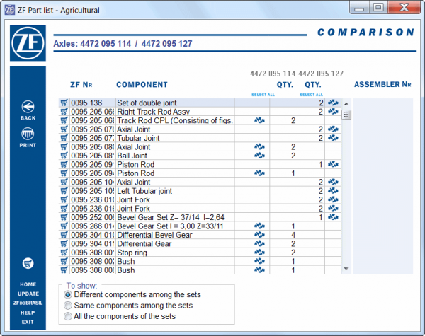 ZF Part List Agricultural 11.2021 8