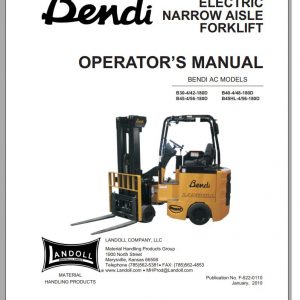 Bendi Forklift AC Operator Manual F 522 0110 1