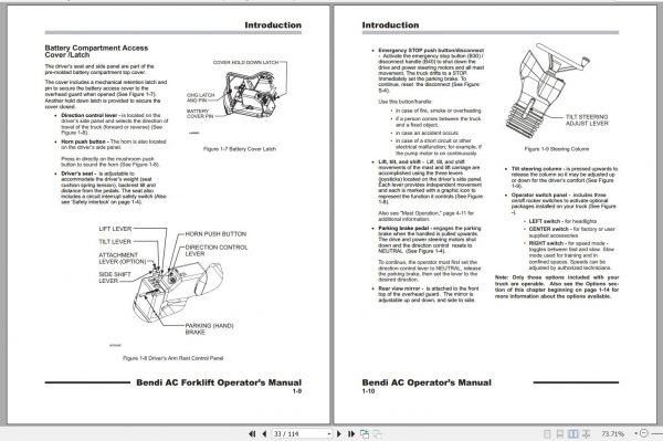 Bendi Forklift AC Operator Manual F 522 0110 2