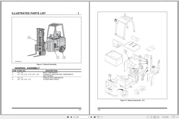 Bendi Forklift B325 Operators Manual Parts Manual 3