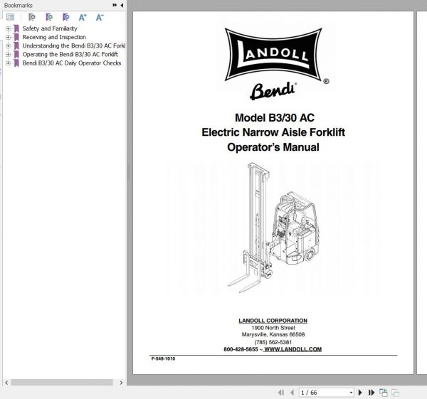 Bendi Forklift B330 AC DS SERIES 3 Electrical Schematic Operators Parts Maintenance Manual 3