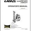 Bendi Forklift B330 Electrical Schematic Operators Parts Maintenance Manual 1
