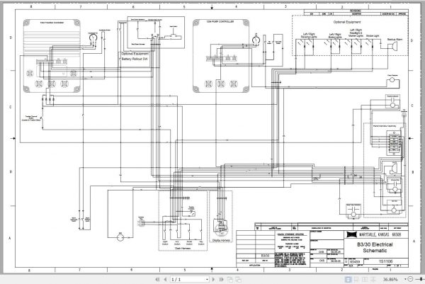 Bendi Forklift B330 Electrical Schematic Operators Parts Maintenance Manual 3