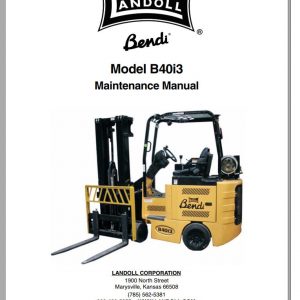 Bendi Forklift B40I3 Electrical Schematic Operators Parts Maintenance Manual 2