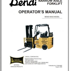 Bendi Forklift B40I3 Service Tool Software Operators Parts Maintenance Manual 1