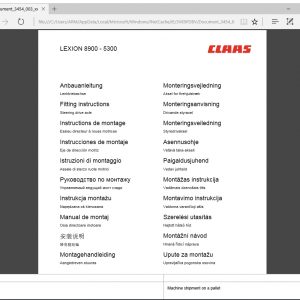 CLAAS WebTIC Offline EN 12.2021 Operator Manual Repair Manual Service Documentation EN DVD 4