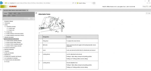 CLAAS WebTIC Offline EN 12.2021 Operator Manual Repair Manual Service Documentation EN DVD 6