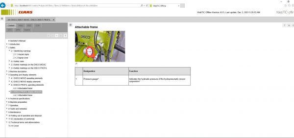 CLAAS WebTIC Offline EN 12.2021 Operator Manual Repair Manual Service Documentation EN DVD 7