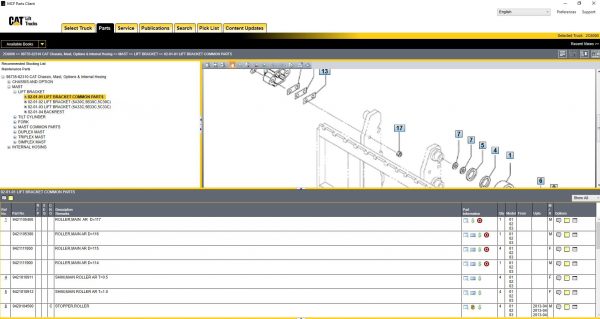 Caterpillar Lift Trucks MCFE EU 12.2021 EPC Spare Parts Catalogue 53a863a34fc008707