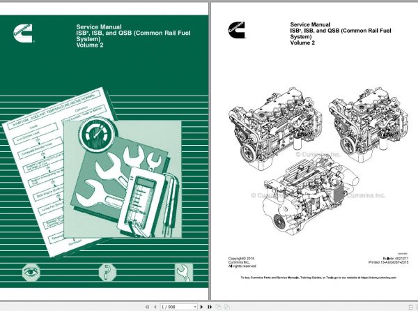 Cummins Engine ISBe ISB QSB Volume 2 Service Manual 4021271 2015 1