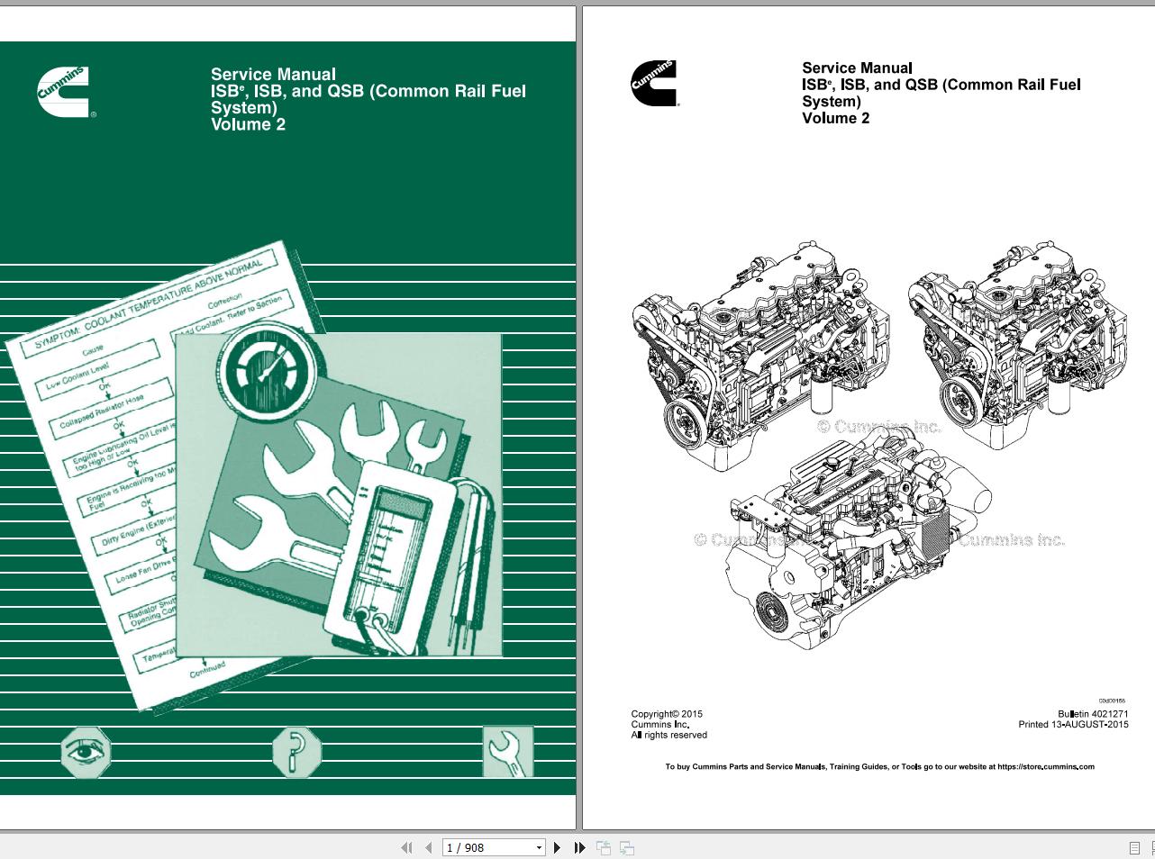 Cummins Engine ISBe ISB QSB Volume 2 Service Manual 4021271 2015 1