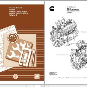Cummins Engine QSK19 QSK19 CM850 CM2150 MCRS Volume 2 Service Manual 4021592 2015 1