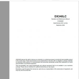 Daewoo Solar DX340LC Track Excavator Workshop Manual 1