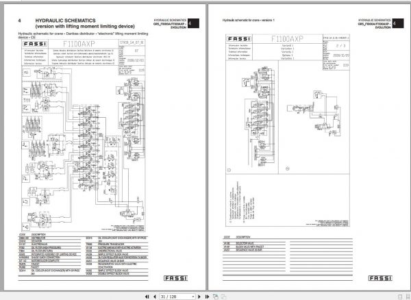 Fassi Cranes F1000A F1100AXP.28 1119 Use and Maintenance Manual 2008 2